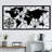 Elegant Black Decorative Metal Wall Accessory, 47.2 x 23.6 inches | 100% Metal, Thickness: 0.06 inches | Easy Wall Hanging Design | Stylish Home Decor for Living Room, Office, and Entryway | Durable & Modern-852788559
