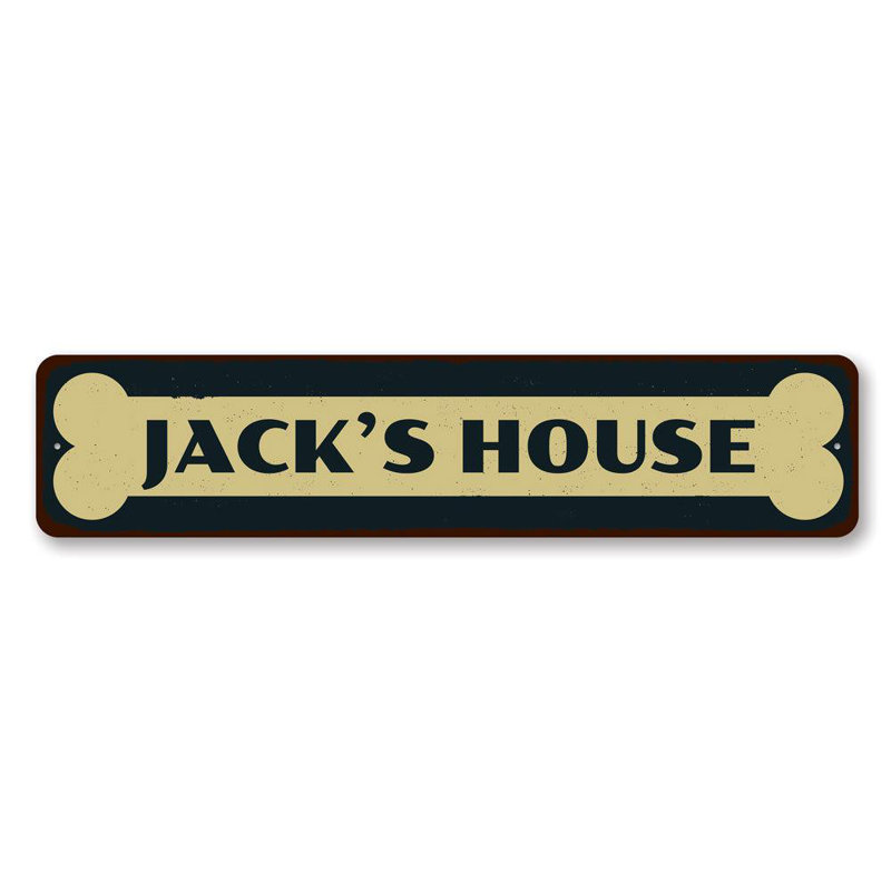 Plaque en aluminium Bone Pet, H 6 po x l 24 po x P 0,063 po