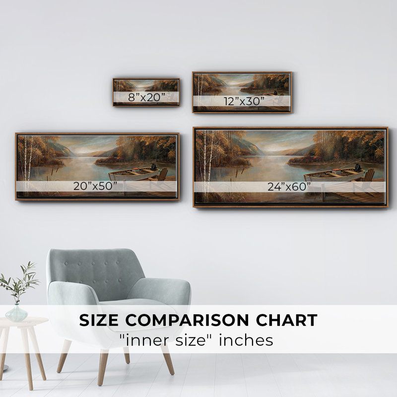 Peaceful Serenity- Framed Canvas, 20" H x 50" W