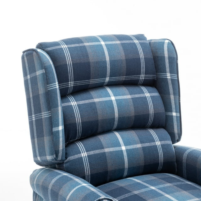 Brieuc Upholstered Recliner, Blue