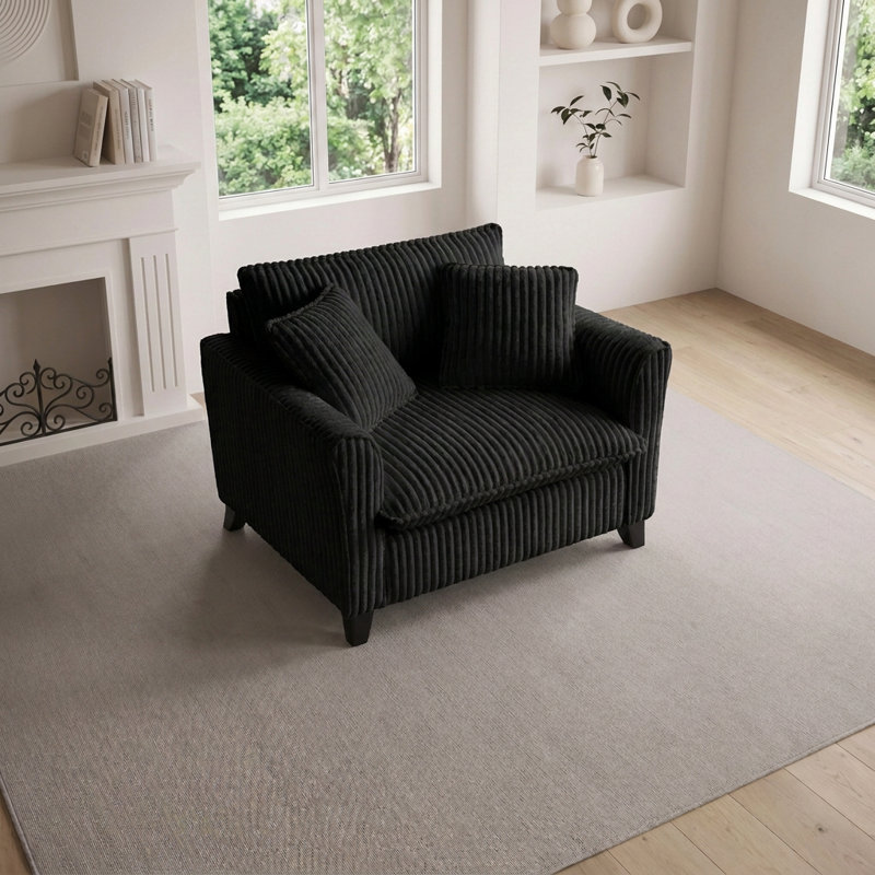 36'' Corduroy Sofa, Black