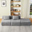 Compressé 3 places en chenille grise, sans assemblage, polyvalent pour un appartement, espace, doux et confortable, utilisation instantanée, structure à ressorts ensachés avec espace de salon confortable, tactile, design,