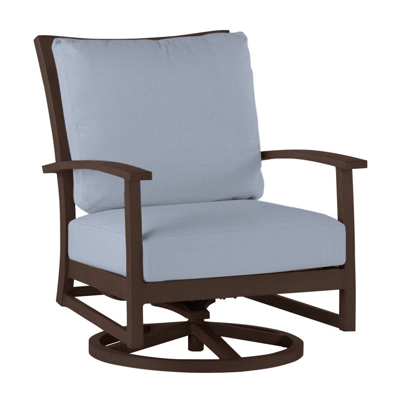 Charleston Patio Lounge Chair with Cushions, Welt, Oyster, Arbor Chambray