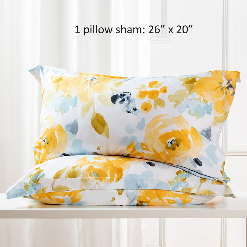 Floral Duvet Cover, Twin Duvet Cover + 1 Sham