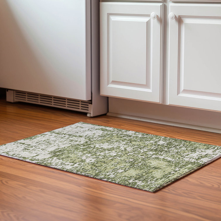 Premium Machine Washable Prisco Olive Rug
