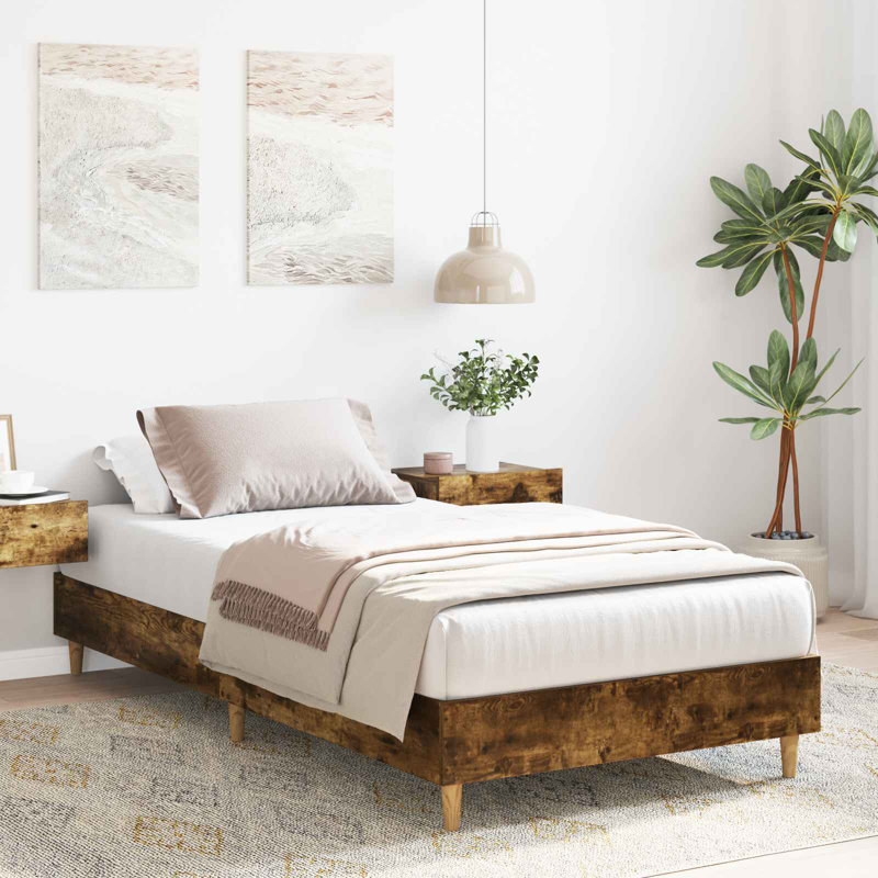 Bed Frame, Smoked Oak