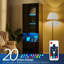Bhhatu 71'' H X 23.6'' W 5-Tier Modern High Gloss Led Standard Storage Bookcase,Black-1401565524