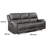 Patsy Manual Double Recliner Sofa, Gray Polished Microfiber 85 Inch