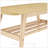 Solid Wood Coffee Table - 2-Tier Wooden Center Table with Storage Shelf for Living Room, Apartment, and Office