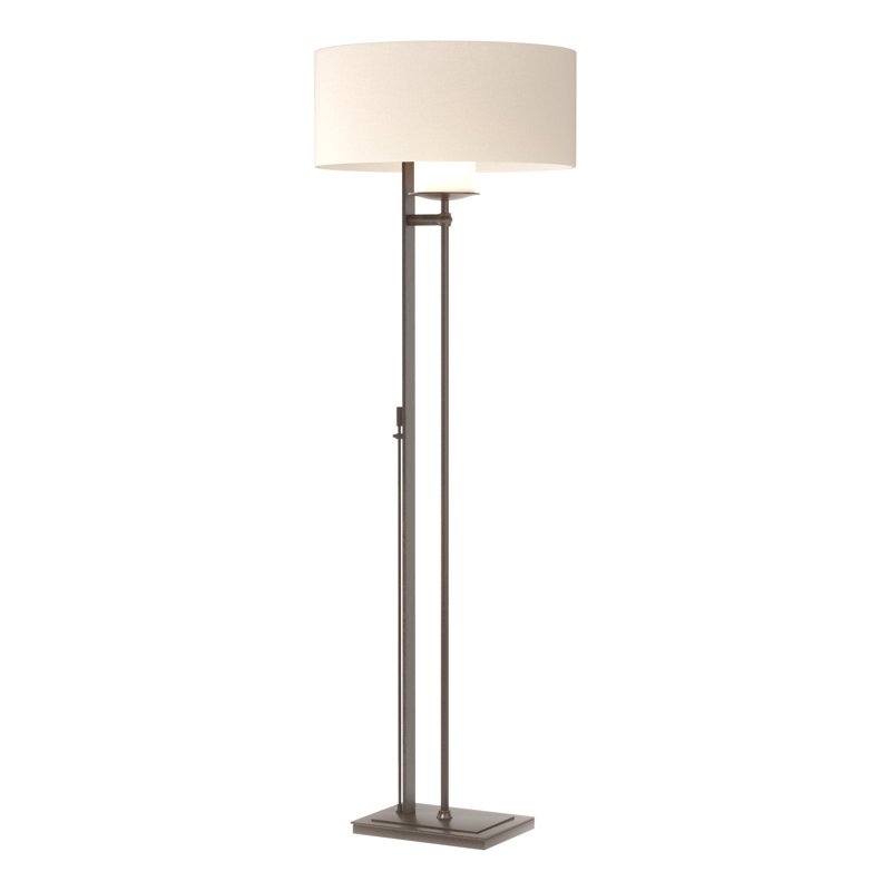 Rook 60" Floor Lamp, Flax, Oil Rubbed Bronze