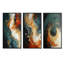 Tempête de pierre blanche, bleue et orange I - ensemble de 3 décorations murales-679314514-679314513