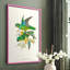 «Lime & Cerulean Parrots II», reproduction encadrée - bois massif-934413500-934413499