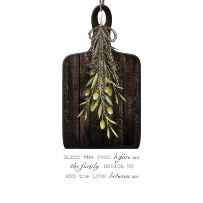 Rajshri " Bless the Food Before Us " Textual Art Print