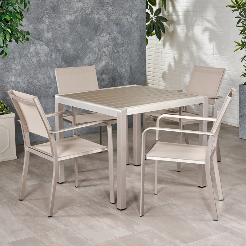 Ensemble de salle à manger carré pour 4 personnes 35 "Simone