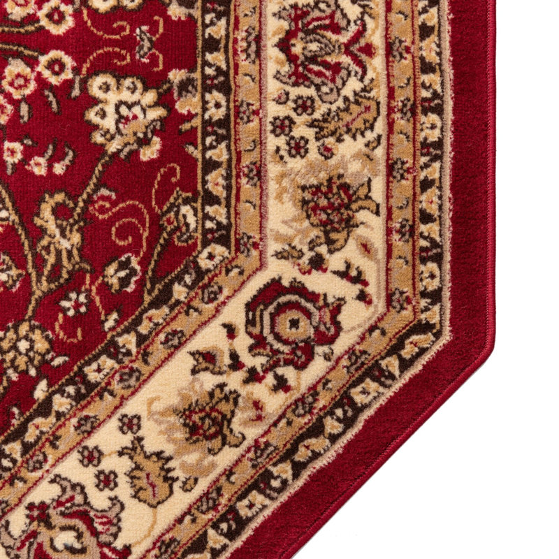 Tapis bourgogne Bhatari, Octogone 5 pi 3 po x 5 pi 3 po, Burgundy