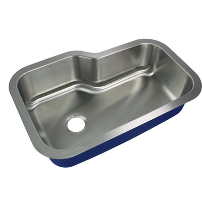 Meridian 33'' L Undermount Single Bowl Stainless Steel Kitchen Sink