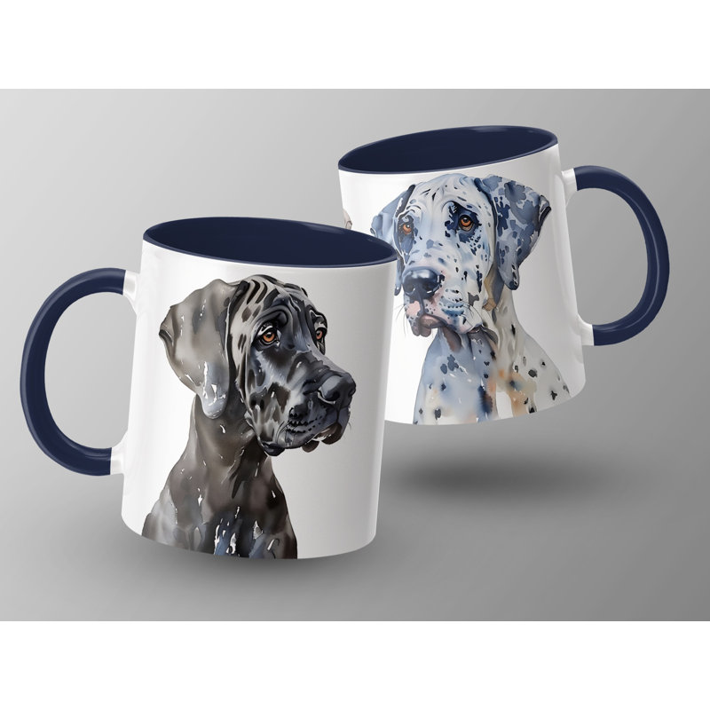Ceramic Coffee Mug, 2, Navy