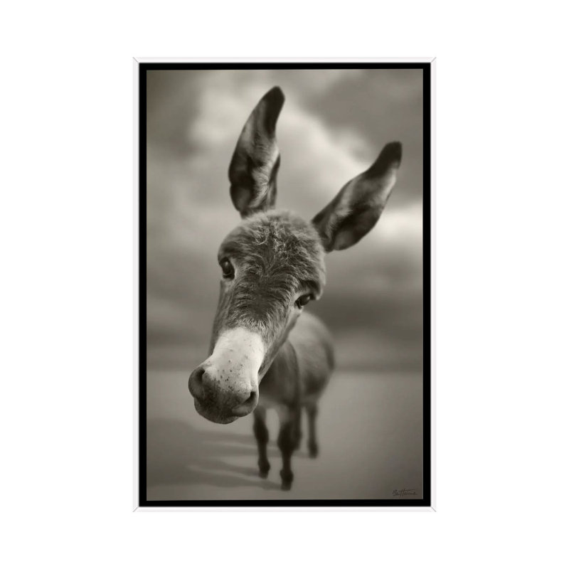 Hey There by Ben Heine - Print on Canvas, 66.04 cm H x 45.72 cm W, White Framed