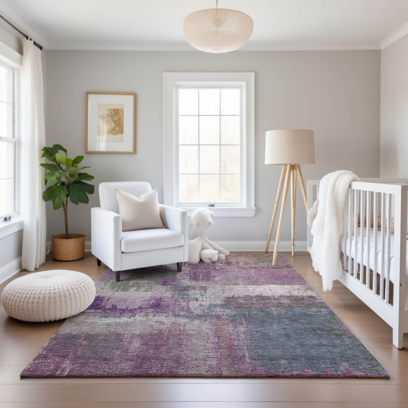 Premium Machine Washable Kumbhar AMF1354 Modern Rug, Rectangle 2'6" x 3'10"