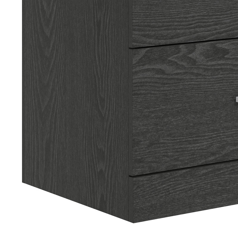 Commode double à 6 tiroirs Allyannah, Chêne gris foncé