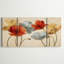 Palette de coquelicot revisitée - 3 pièces sur toile-632755006