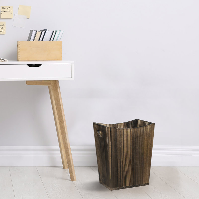 Poubelle en bois massif 6 gallons