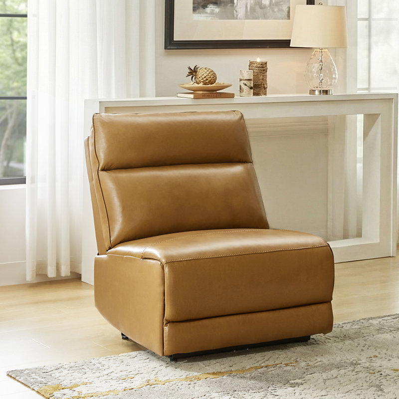  Fauteuil d'appoint moderne en cuir véritable l 32,5 po Ednar