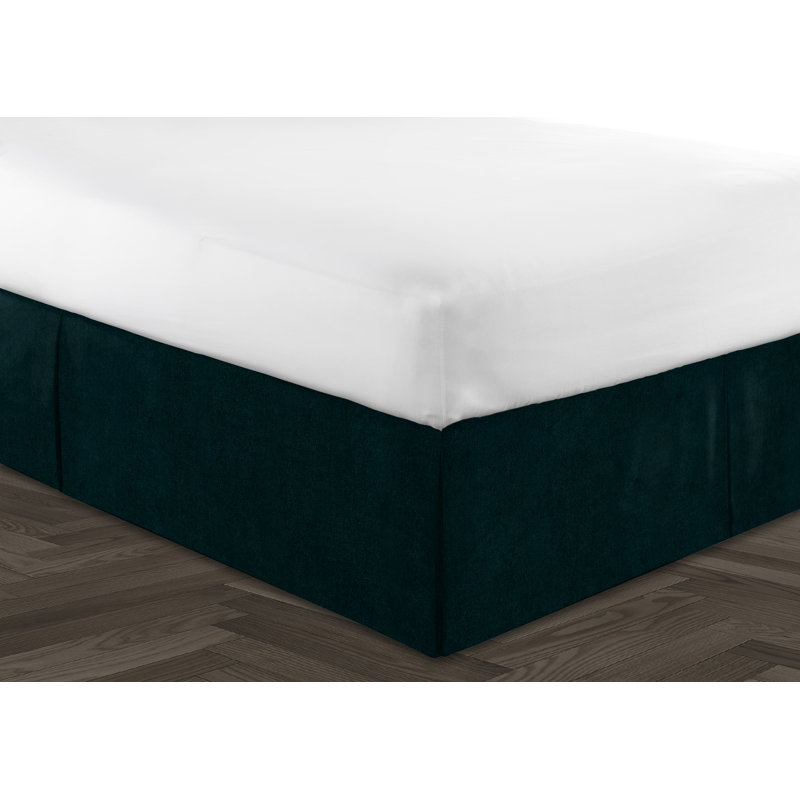Jupe de lit moelleuse, Très grand, Bleu marine, 18 po