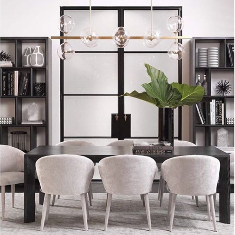 Lustre symétrique Deiter Largo 70's, Bronze antique, Transparent, H 24 po x l 74 po x P 20 po