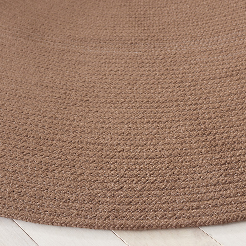 Allionna Hand Woven Performance Solid Color Rug, Round 6'