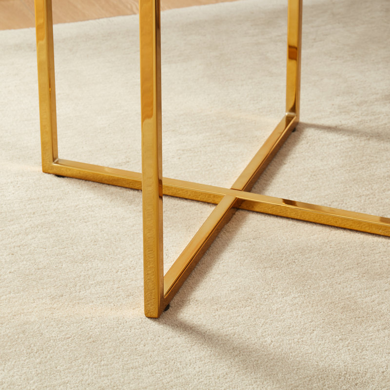 Table de bout tambour en verre ingwar
