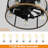 20" 7 - Blade Black Caged Flush Mount Ceiling Fan with Remote Control and Light Kit Included-354330621