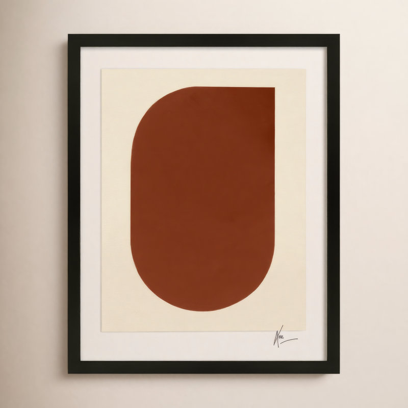 «Keyhole 2» par Lee Lessem - peinture encadrée, Cadre noir, H 20 po x l 16 po x P 1,25 po