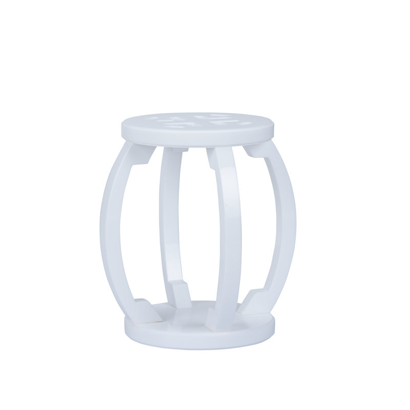 Lucite Garden Stool, White