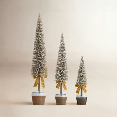 Habeel 3-Piece Bottlebrush Tabletop Tree Set