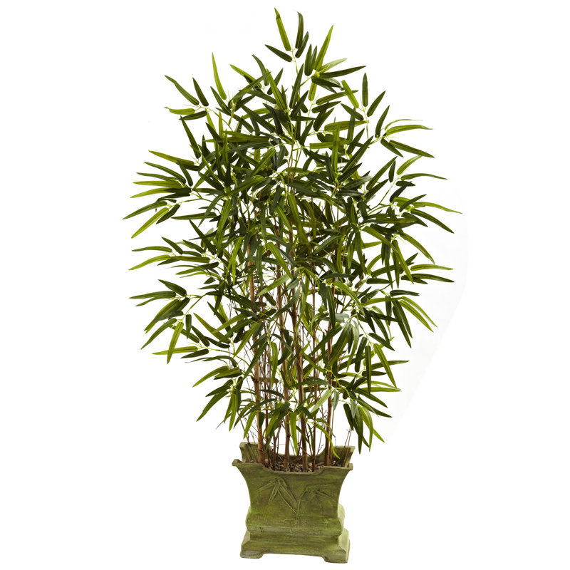 45 " H Faux Bamboo Tree in Resin Planter