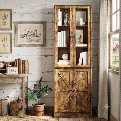 70.9'' H X 23.6'' W Standard Bookcase with Glass Door