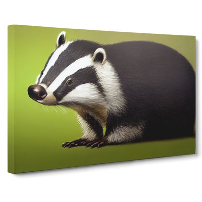Cute Badger - Wrapped Canvas Print