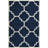 Carolene Geometric Handmade Tufted Wool Dark Blue/Ivory Area Rug-831852490
