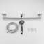 4-Spray Patterns 3.5 In. Wall Mount Handheld Shower Head 1.75 GPM With Slide Bar And Cleaning Spray