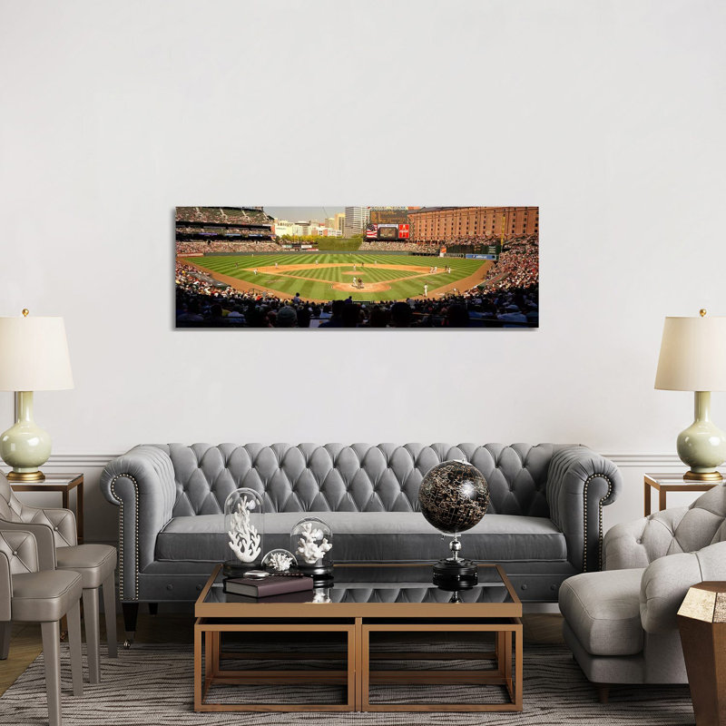 Camden Yards Baseball Game Baltimore Maryland USA 1 Piece Wrapped Canvas Panoramic Wall Art