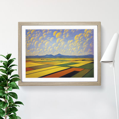 Cheery Spring Meadow Landscape 1 Piece Single Picture Frame Painting