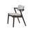 Modern 7Pc Dining Set Ash Dining Table 6X Side Chairs Foam Cushion Fabric Upholstery Unique Back Design