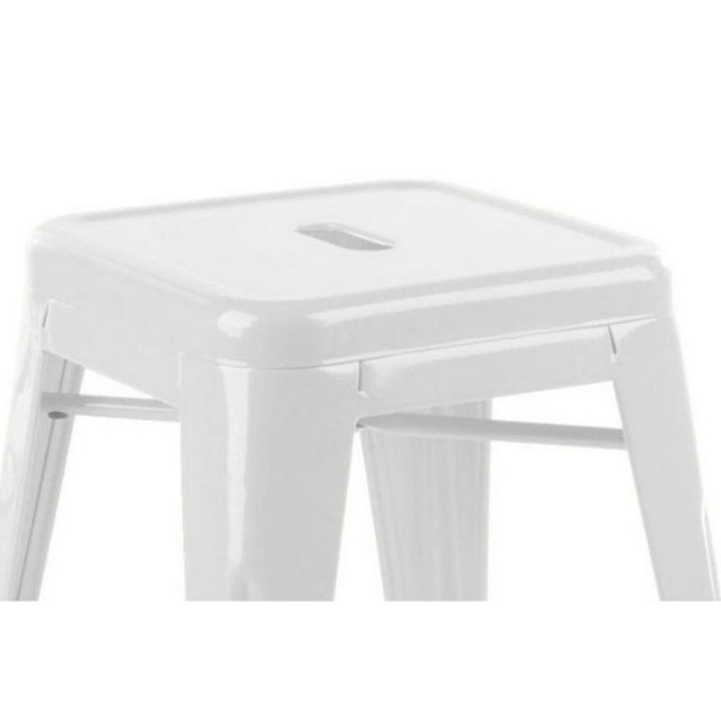 Shanitaortia Counter Stool with Metal Frame, White, Bar Stool (30” Seat Height)