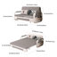 Small Space Sofa Bed with Storage, Convertible Sleeper with Pocket Spring Latex Mattress, Dark Grey & White Modern Design for Apartments(1.58m)
