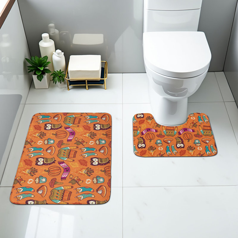  Multicolore tapis d'automne 2 pièces