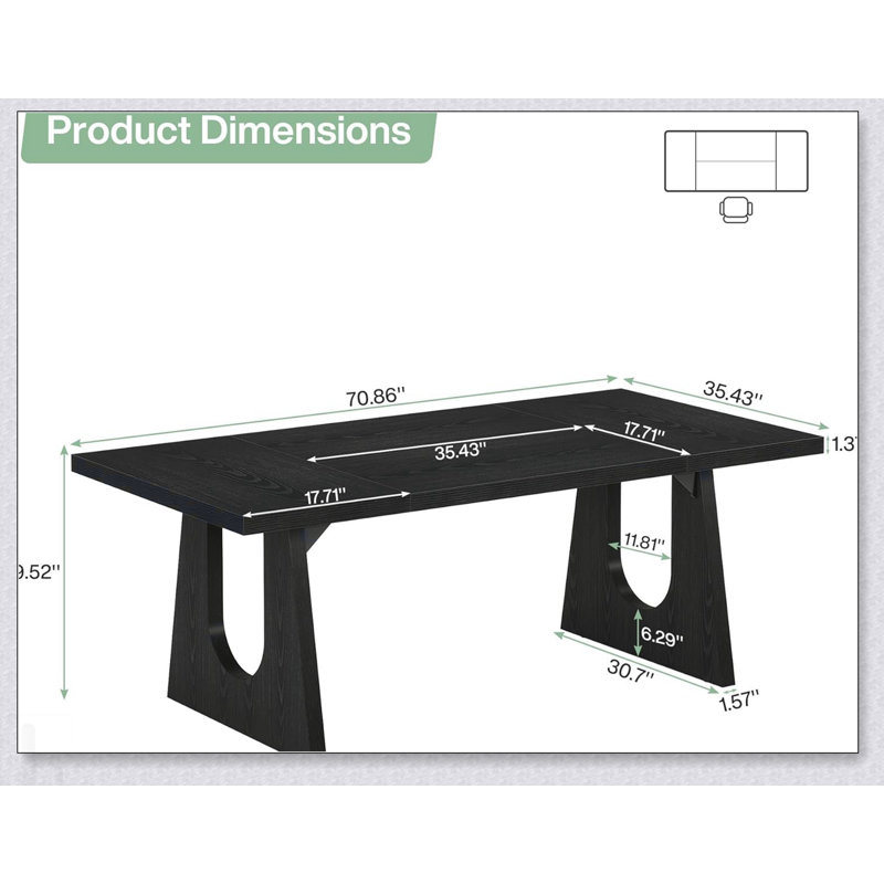 Bureau de direction rustique avec plateau en panneau de fibres à densité moyenne spacieux et durable, idéal pour un usage domestique et commercial