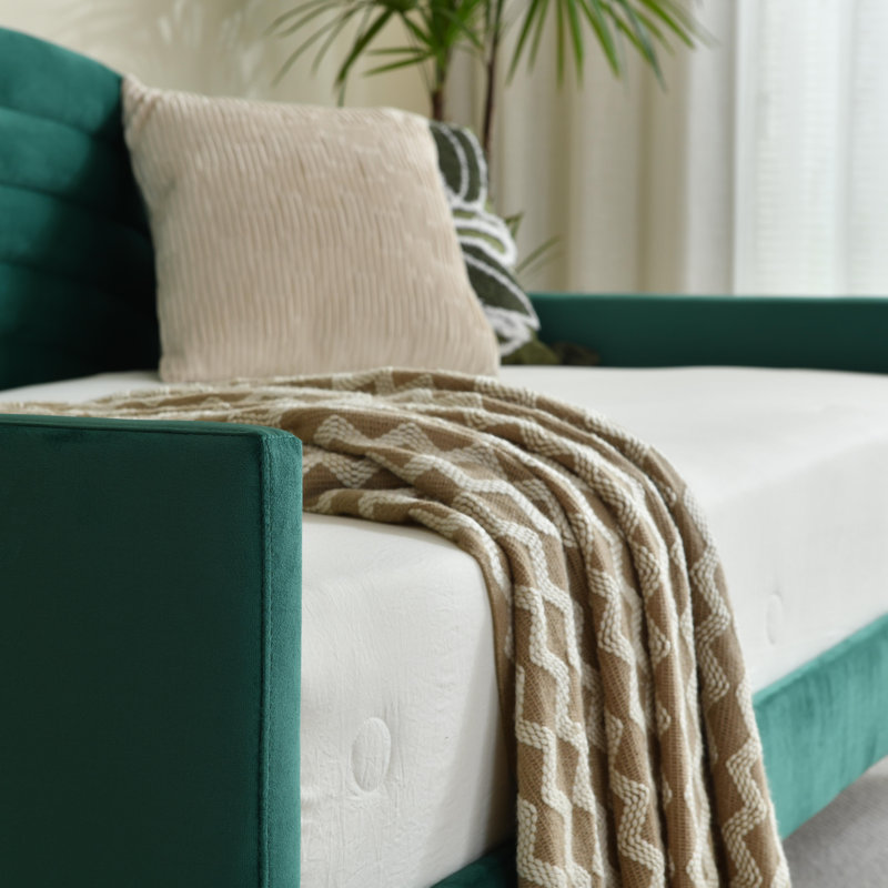 Yellow Orrin Upholstered Daybed by Latitude Run