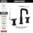 Nicoli Widespread Bathroom Faucet 3 Hole, 2-handle Bathroom Sink Faucet with Drain Assembly-91127315