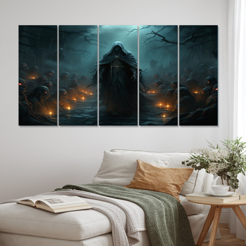 Villian Stroll I - Superheros Wall Decor - 5 Equal Panels